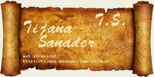 Tijana Sanader vizit kartica